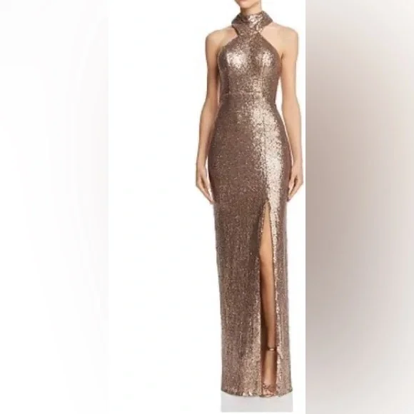 Dresses | Bariano Australia Gold Sequins Dress | Poshmark